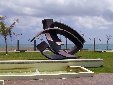 A sculpture at the beach in the Condado.